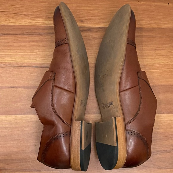 STACY ADAMS Men's Duncan Cap-Toe Single Monk Strap Leather Shoes Size 11.5M - Picture 4 of 15